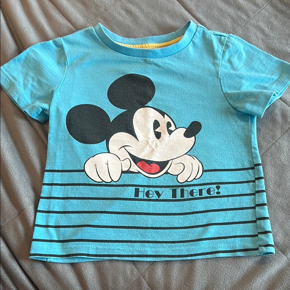 Disney Blue Mickey Mouse Short Sleeve Tee